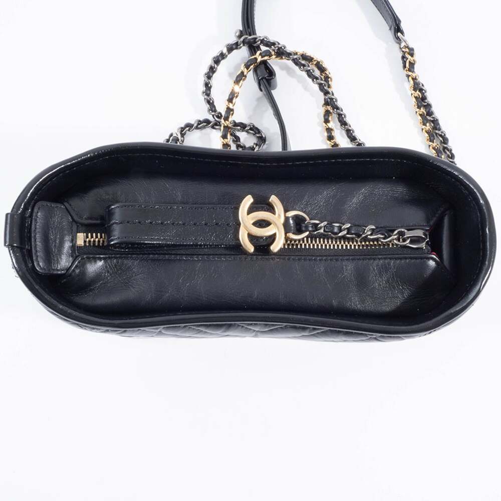 Chanel So Black Gabrielle Hobo Chevron #246487C32B - Picture 6 of 9